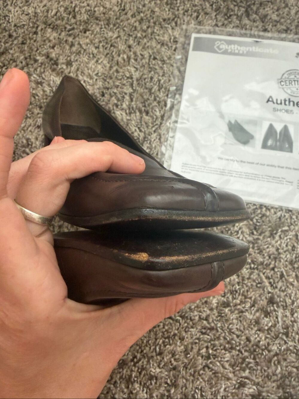 Prada Brown Leather Pumps Size 39 Women - Picture 12 of 16